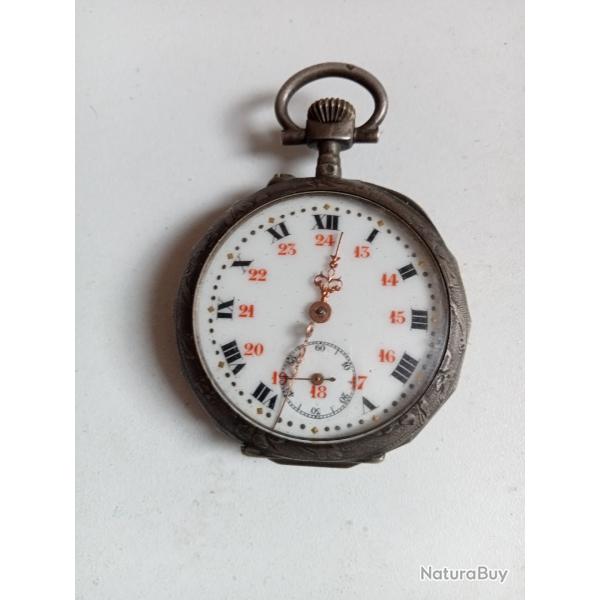 montre � gousset boitier argent aiguille en or � r�parer