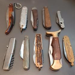 LOT ANCIENS COUTEAUX, XX&egrave;me, &agrave; restaurer