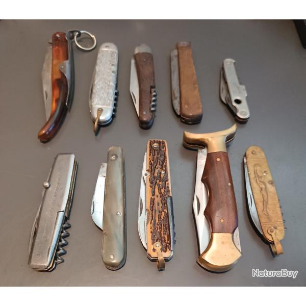 LOT ANCIENS COUTEAUX, XX�me, � restaurer