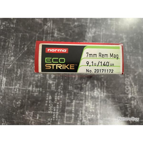 NORMA cal.7mm rem mag ecostrike 9.1g 140gr par 40 ( 2 boites )
