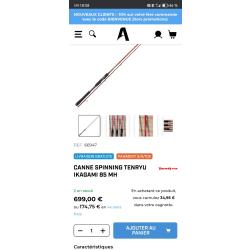 Canne a p&ecirc;che tenryu ikagami