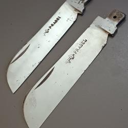 LOT de 2 LAMES pour COUTEAUX