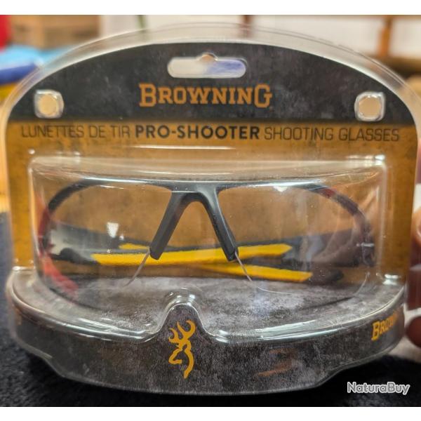 OFFRE SPECIALE NB TIR Lunette de tir Proshooter transparente "shooting glasses" Browning