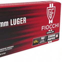 Vente Flash ! 1 000 Munitions Fiocchi 9x19 124Grs FMJ
