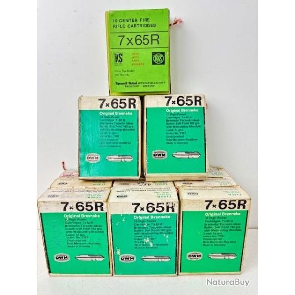 120 Balles DWM Calibre 7x65R 162gr Soft Point