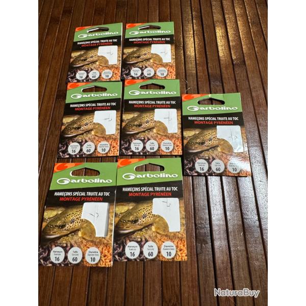 LOT P�CHE 70 HAME�ONS GARBOLINO SPECIAL TRUITE AU TOC MONTAGE PYR�N�EN