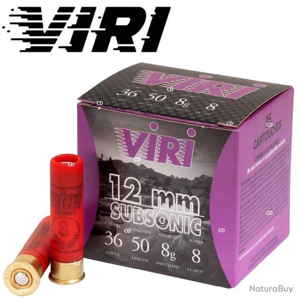 Cartouches VIRI calibre 12/50 MM SUBSO 8g bj n�9 x25
