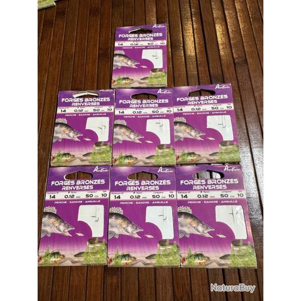 LOT P�CHE 70 HAME�ONS MONT� AUTAIN FORG� BRONZ�S RENVERS�S