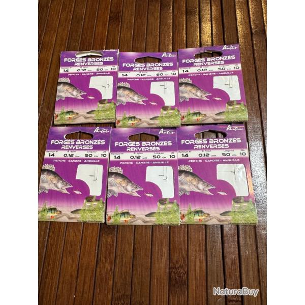 LOT P�CHE 60 HAME�ONS MONT� AUTAIN FORG� BRONZ�S RENVERS�S