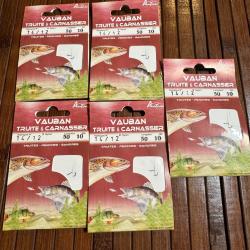 LOT P&Ecirc;CHE 50 HAME&Ccedil;ONS MONTAGE VAUBAN TRUITE & CARNASSIER N14