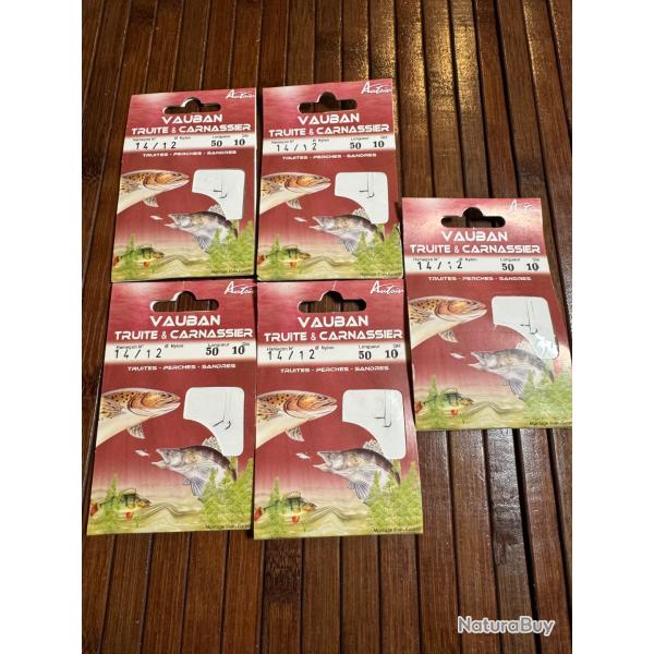 LOT P�CHE 50 HAME�ONS MONTAGE VAUBAN TRUITE & CARNASSIER N14