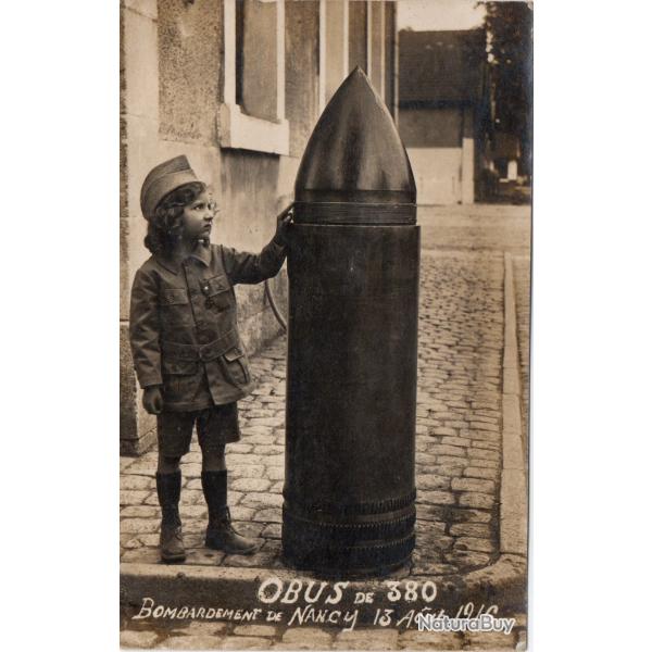 CPA -Obus de 380 -Bombardement de NANCY 13 Aout 1916 -N�7183