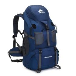 Sac &agrave; Dos de Randonn&eacute;e  50L L&eacute;ger Impermeable Camping Trekking Escalade Homme Femme Bleu
