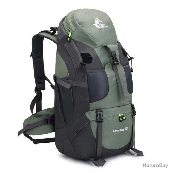 Sac � Dos de Randonn�e 50L L�ger Impermeable Camping Trekking Escalade Homme Femme Vert