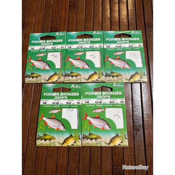 LOT P�CHE 50 HAME�ONS AUTAIN FORG�S BRONZ�S DROIT