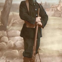 CPA Patriotique -Chasseur alpin -N&deg;7185