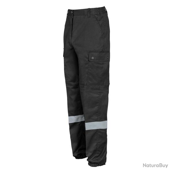 PANTALON SECURITE BANDE RETRO REFLECHISSANTES NOIR