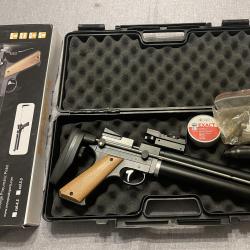 Pistolet PCP SNOWPEAK PP750 calibre 4.5mm avec silencieux et point rouge