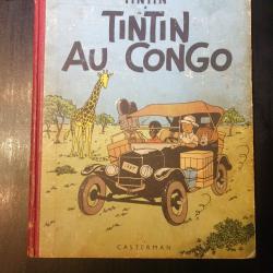 Tintin au congo ann&eacute;es 50.