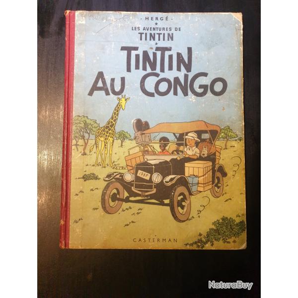 Tintin au congo ann�es 50.
