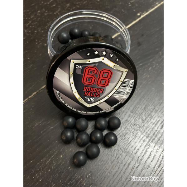 80 Balles RUBBER BALLS Cal.68 neuves