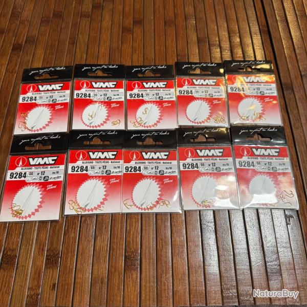 LOT P�CHE 100 Hame�ons VMC Forg� Droit Dor� Ref: 9408 GO