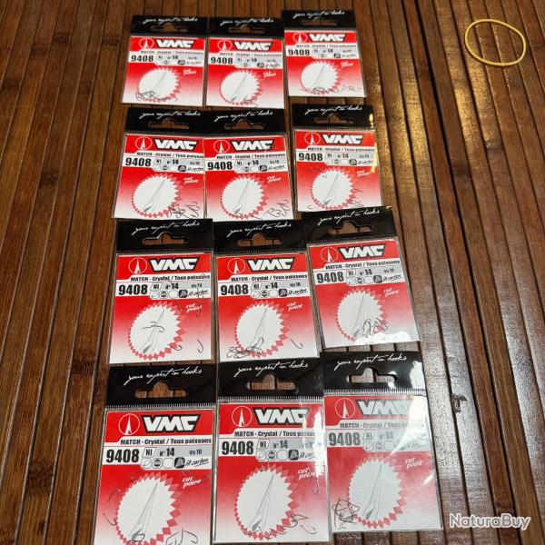 LOT P�CHE 120 Hame�ons VMC MARTCH CRYSTAL Forg� Droit Ref: 9408 NI