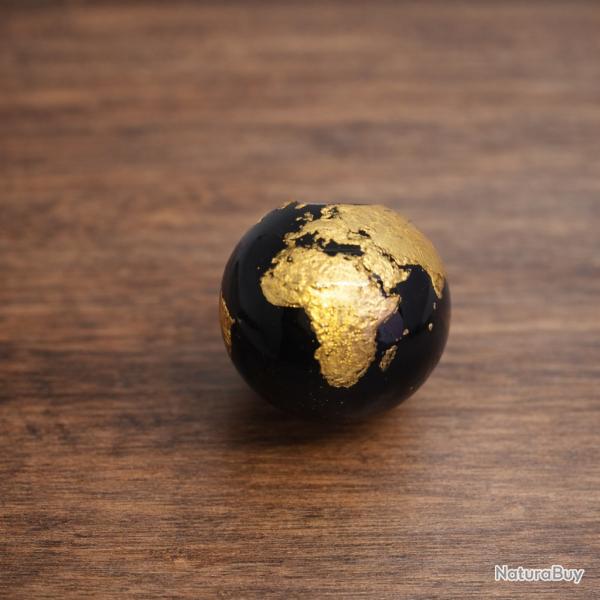boule blaser et maral mappemonde feuille d'or
