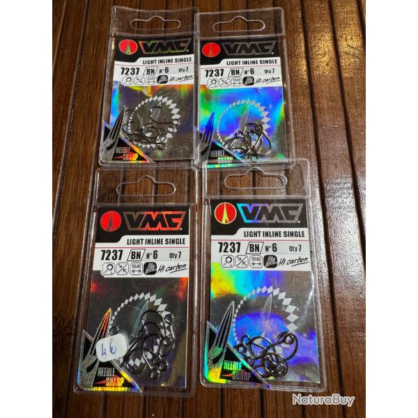 LOT P�CHE 28 HAME�ONS VMC LIGHT INLINE SINGLE HI CARBON N6