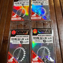 LOT P&Ecirc;CHE 40 HAME&Ccedil;ONS VMC INLINE SINGLE BARBLESS N10