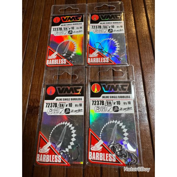 LOT P�CHE 40 HAME�ONS VMC INLINE SINGLE BARBLESS N10