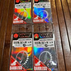 LOT P&Ecirc;CHE 32 HAME&Ccedil;ONS VMC INLINE SINGLE BARBLESS N8