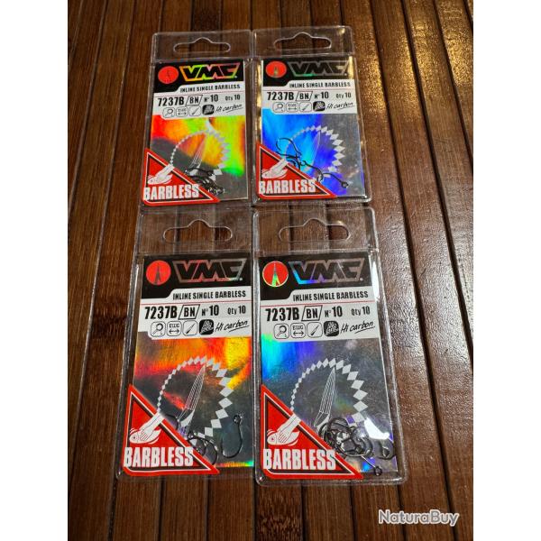 LOT P�CHE 32 HAME�ONS VMC INLINE SINGLE BARBLESS N8