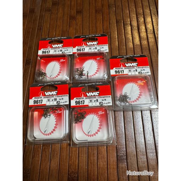 LOT P�CHE 50 HAME�ONS TRIPLE VMC PREDATOR CARNASSIER N8 et n10