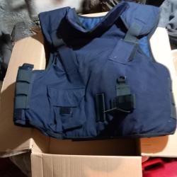 GILET PARE BALLES TETRANIKE PORT DISRET EN KEVLAR TAILLE REGLABLE DU 2XL AU 3XL TRES RARE