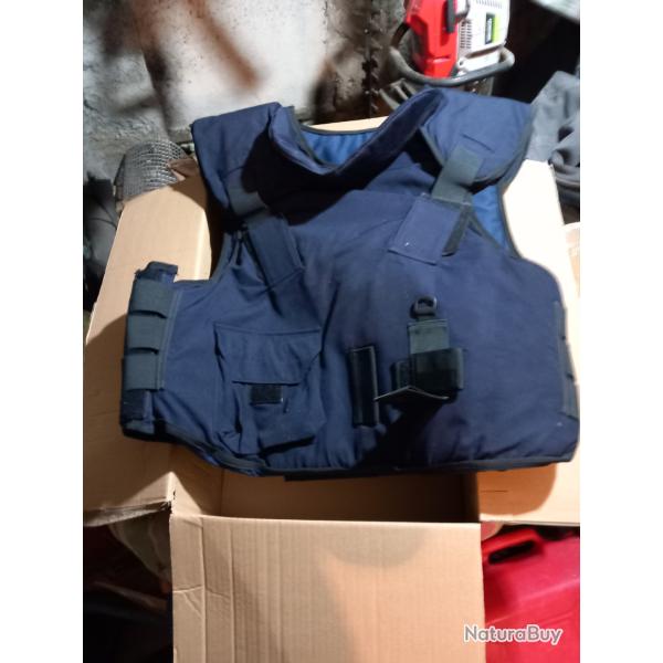GILET PARE BALLES TETRANIKE PORT DISRET EN KEVLAR TAILLE REGLABLE DU 2XL AU 3XL TRES RARE