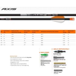 Fl&egrave;ches Easton Axis SPT en carbone 600 x6 30,5"