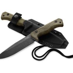 POIGNARD LIONSTEEL T6 MICARTA VERT K490 BLACKWASH