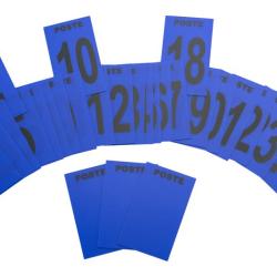 Lot de 27 plaques pour postes de chasse Bleu
