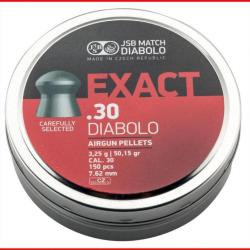 Plombs Exact t&ecirc;te ronde 7. 62 mm (Cal. 30)