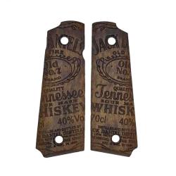 MBT - PLAQUETTE BOIS POUR PISTOLET TAURUS 1911 - JACK DANIEL'S