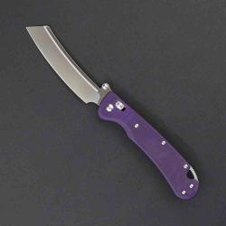 Couteau Daggerr Behemoth Slim Purple Lame Cleaver Satin Acier VG-10 Manche G10 Violet DGRFM024SPRS