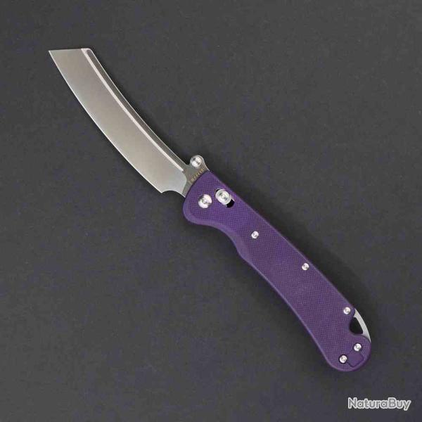 Couteau Daggerr Behemoth Slim Purple Lame Cleaver Satin Acier VG-10 Manche G10 Violet DGRFM024SPRS