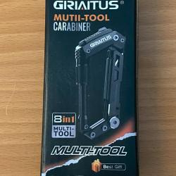 Mousqueton Multi-outil 8-en-1 Compact - Camping, Chasse, Randonn&eacute;e, Survie