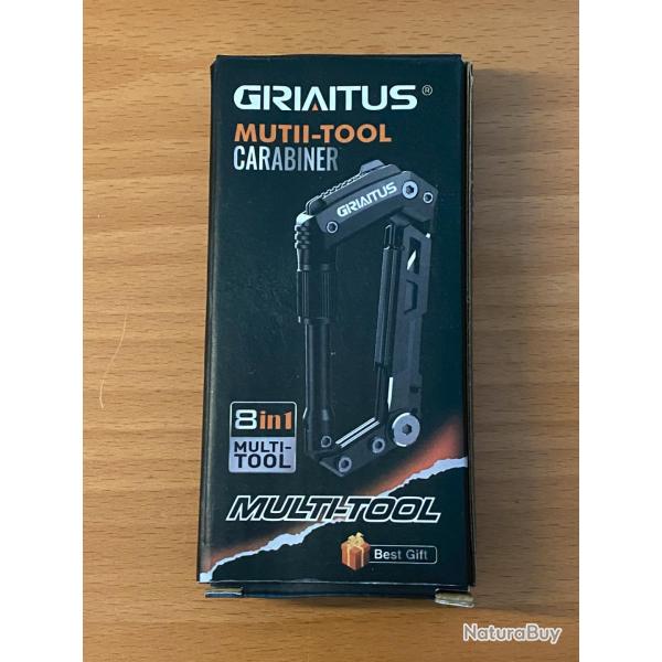 Mousqueton Multi-outil 8-en-1 Compact - Camping, Chasse, Randonn�e, Survie