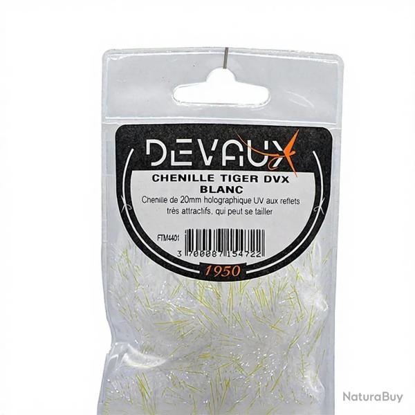 Chenille DEVAUX Tiger Blanc
