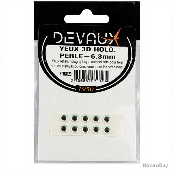 Yeux 3D DEVAUX Holo perle 6.3 mm