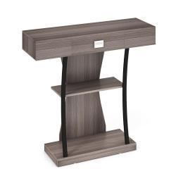 Table console 91 x 30 x 88 cm rangement pratique et design &eacute;l&eacute;gant en m&eacute;tal gris 20_0013822