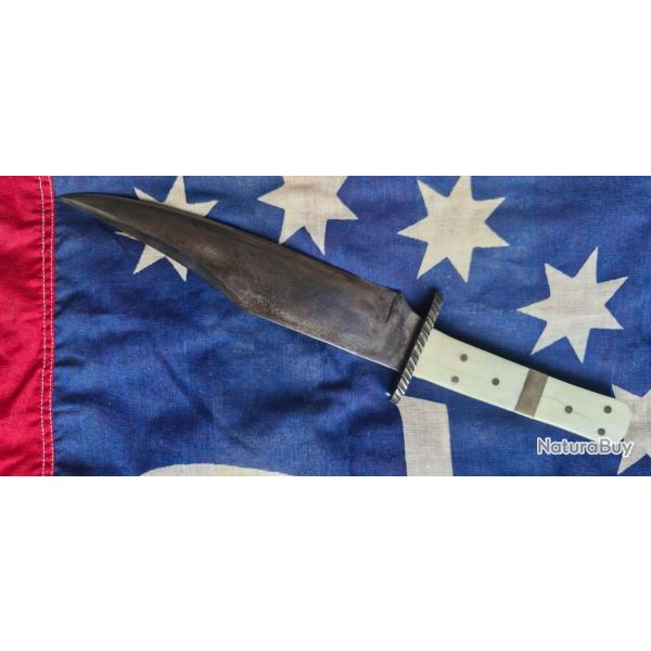 OLD US BOWIE KNIFE  ANCIEN COUTEAU BOWIE FORT ALAMO
