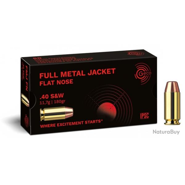 Vente Flash ! 500 Munitions Geco 40SW 180Grs
